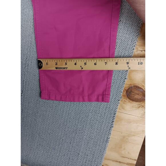 Lauren Conrad Paperbag Pants Womens Large Hot Pink Belted High Waist Lyocell - Picture 14 of 15